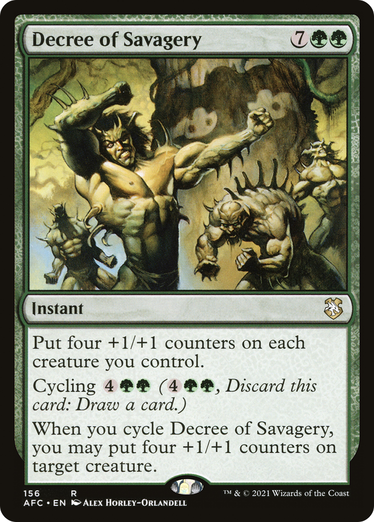 Image of Decree of Savagery [Dungeons & Dragons: Adventures in the Forgotten Realms Commander]