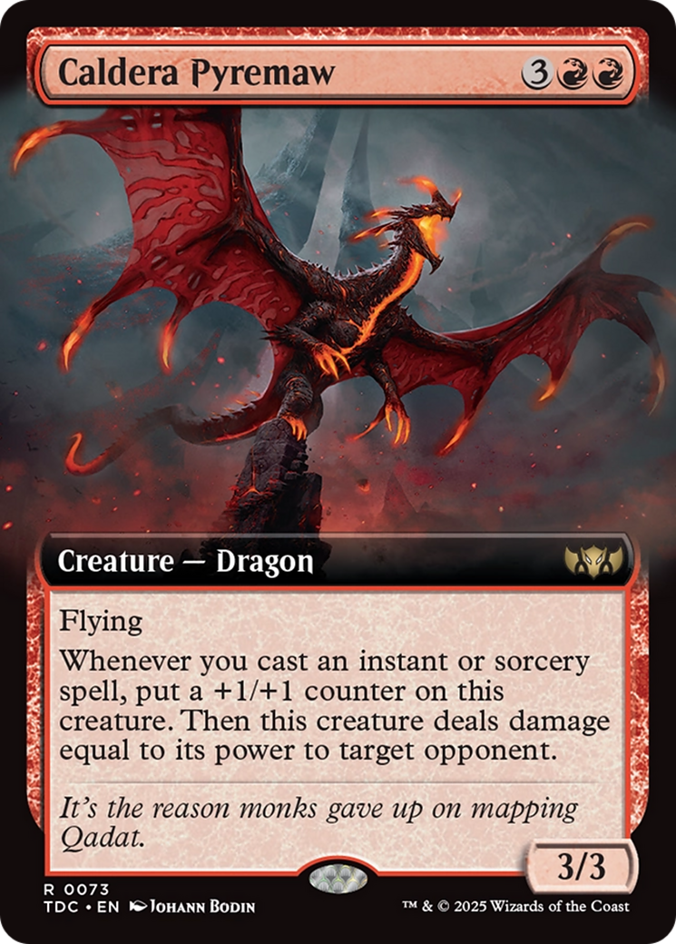 Image of Caldera Pyremaw (Extended Art) [Tarkir: Dragonstorm Commander]