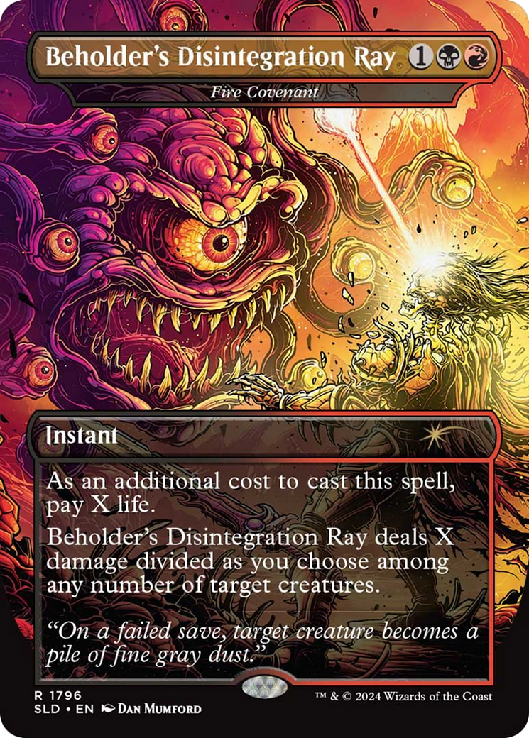 Image of Beholder's Disintegration Ray - Fire Covenant [Secret Lair Drop Series]