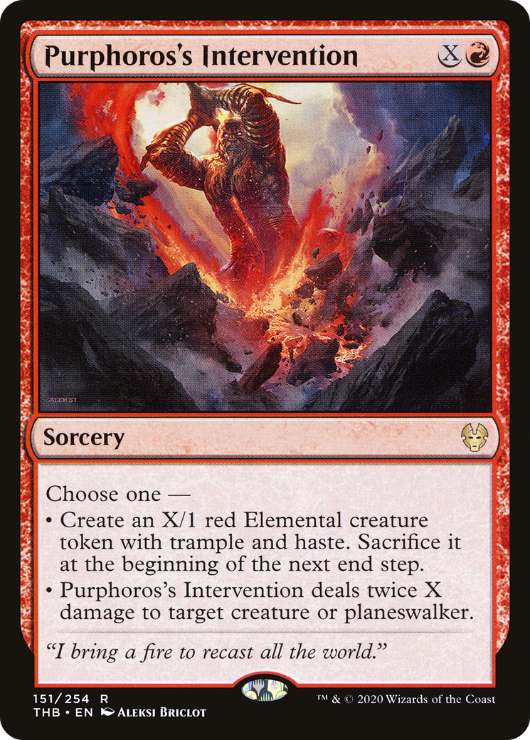 Image of Purphoros's Intervention [Theros Beyond Death]