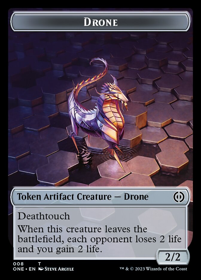 Image of Phyrexian Mite (011) // Drone Double-Sided Token [Phyrexia: All Will Be One Tokens]