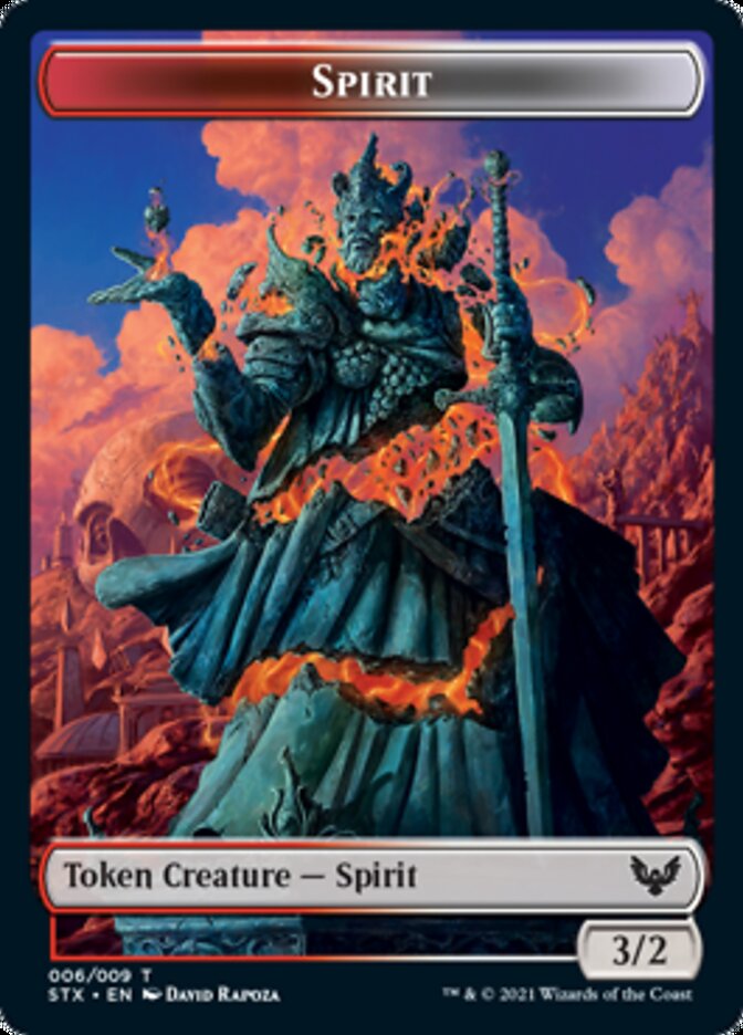 Image of Spirit // Avatar Double-Sided Token [Strixhaven: School of Mages Tokens]