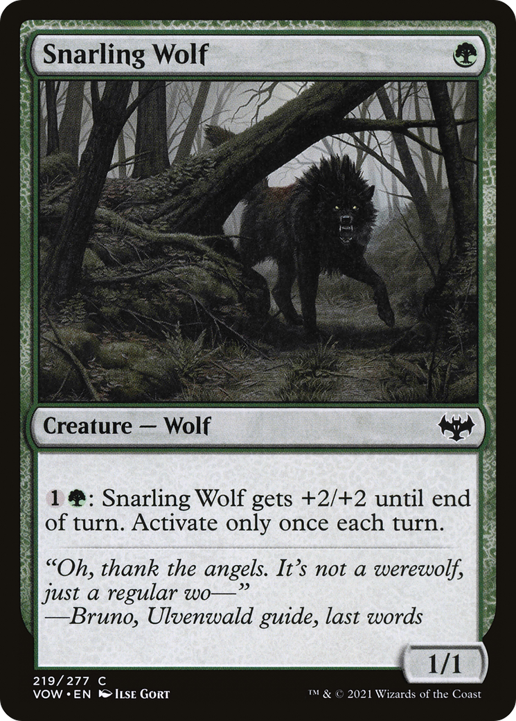 Image of Snarling Wolf [Innistrad: Crimson Vow]