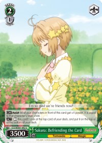 Image of Sakura: Befriending the Card (CCS/WX01-042 U) [Cardcaptor Sakura: Clear Card]