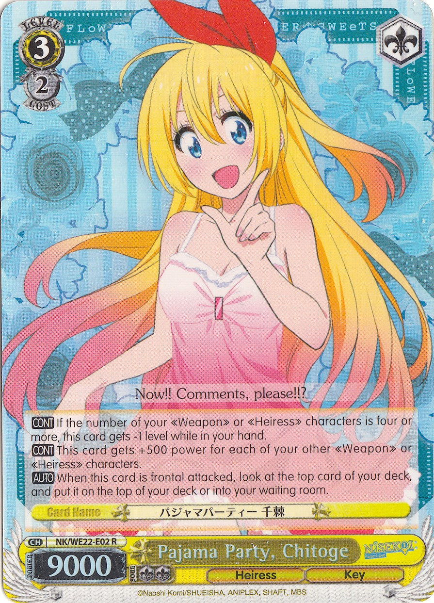 Image of Pajama Party, Chitoge (NK/WE22-E02) (Parallel Foil) [NISEKOI Extra Booster]