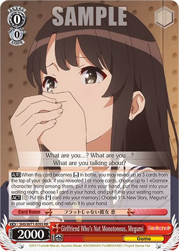 Image of Girlfriend Who's Not Monotonous, Megumi [Saekano How to Raise a Boring Girlfriend. flat]
