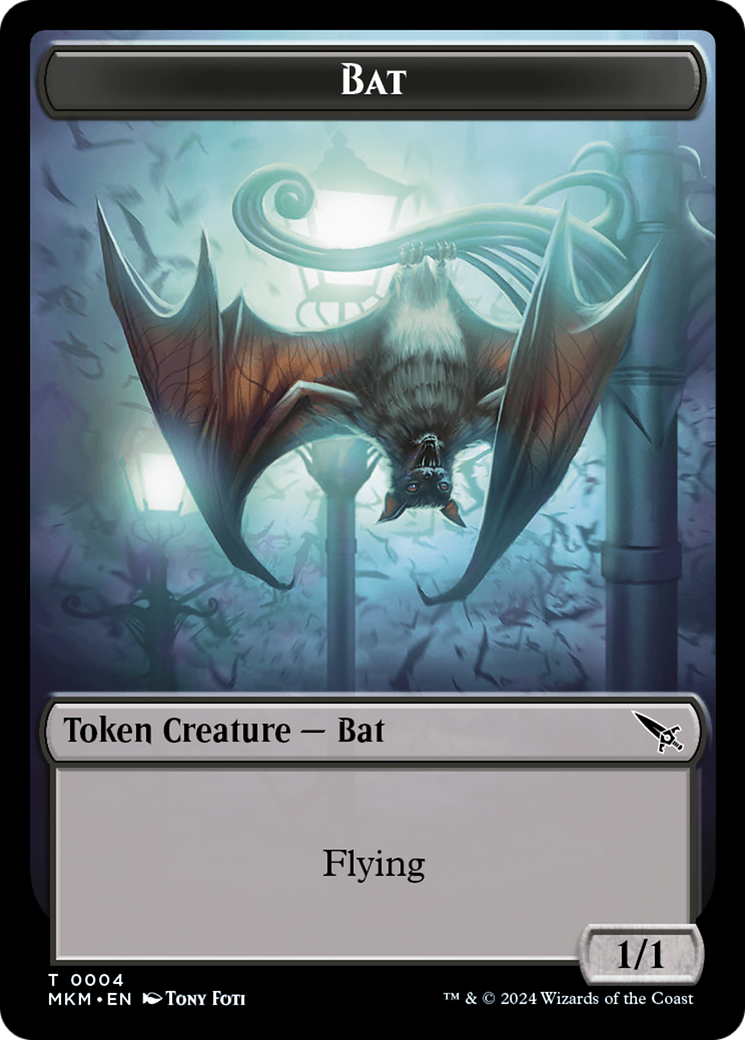 Image of Detective // Bat Double-Sided Token [Murders at Karlov Manor Tokens]