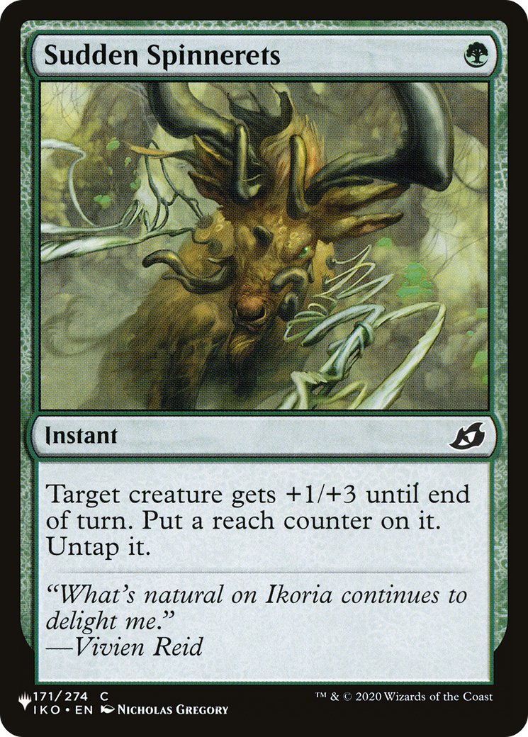 Image of Sudden Spinnerets [The List]