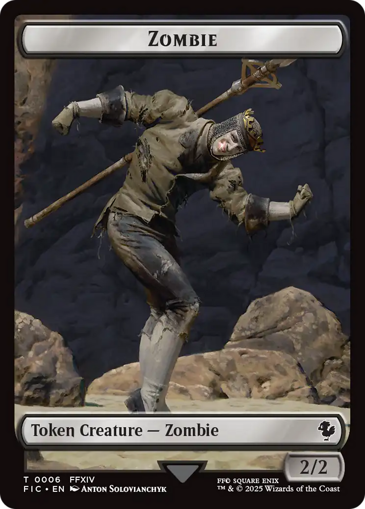 Image of Moogle // Zombie Double-Sided Token [FINAL FANTASY Commander Tokens]