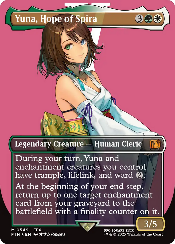 Image of Yuna, Hope of Spira (Borderless) (Surge Foil) [FINAL FANTASY]