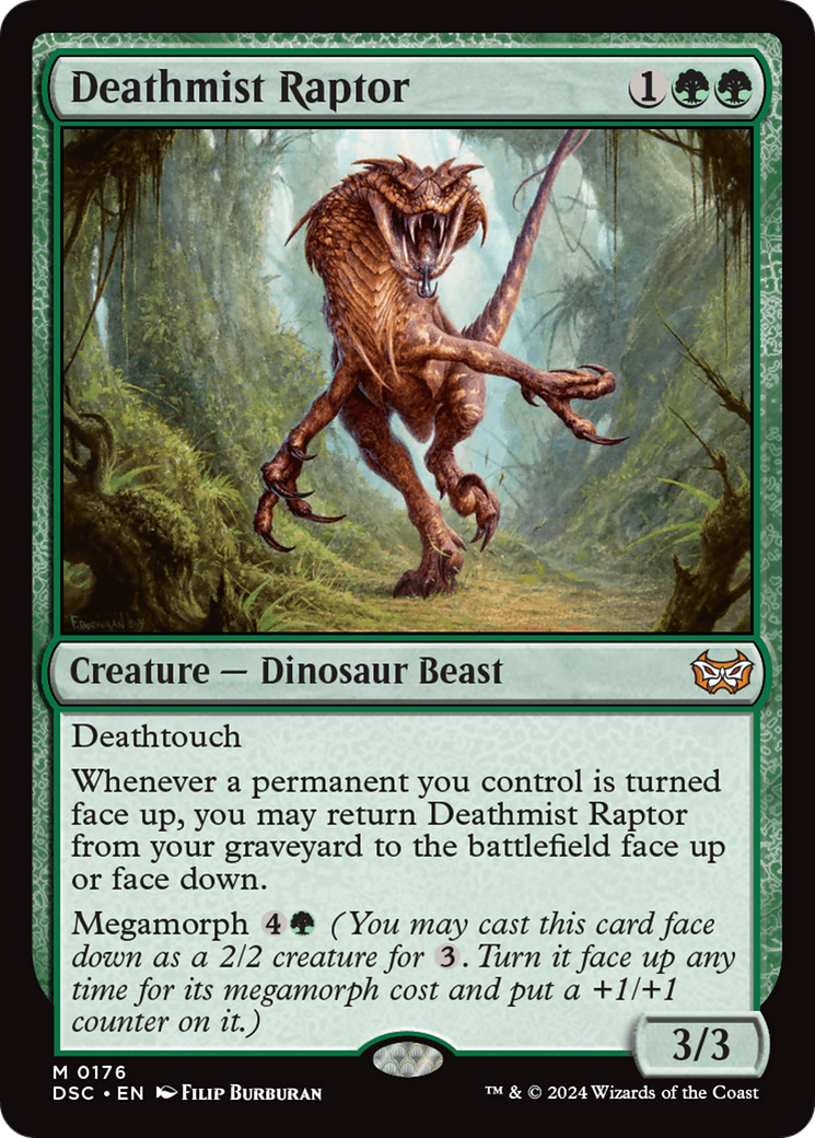 Image of Deathmist Raptor [Duskmourn: House of Horror Commander]