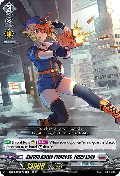 Image of Aurora Battle Princess, Tazer Lage (D-BT04/043EN) [Awakening of Chakrabarthi]