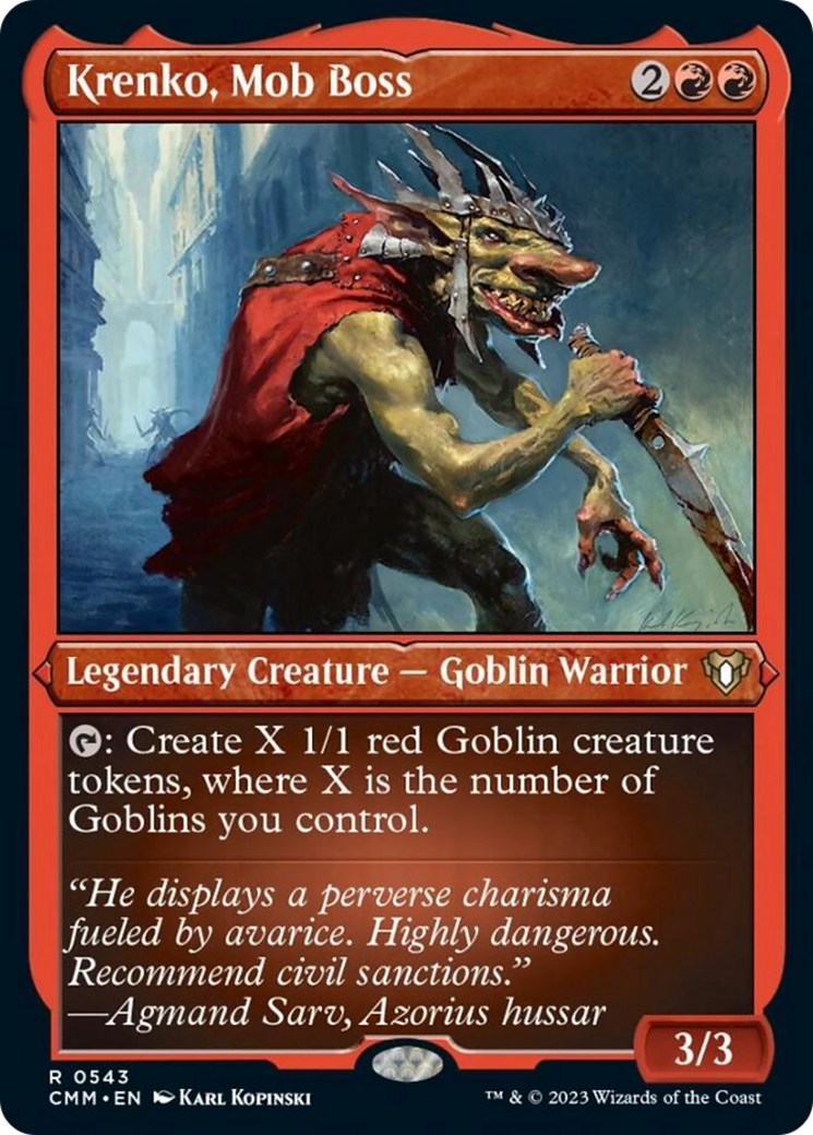 Image of Krenko, Mob Boss (Foil Etched) [Commander Masters]