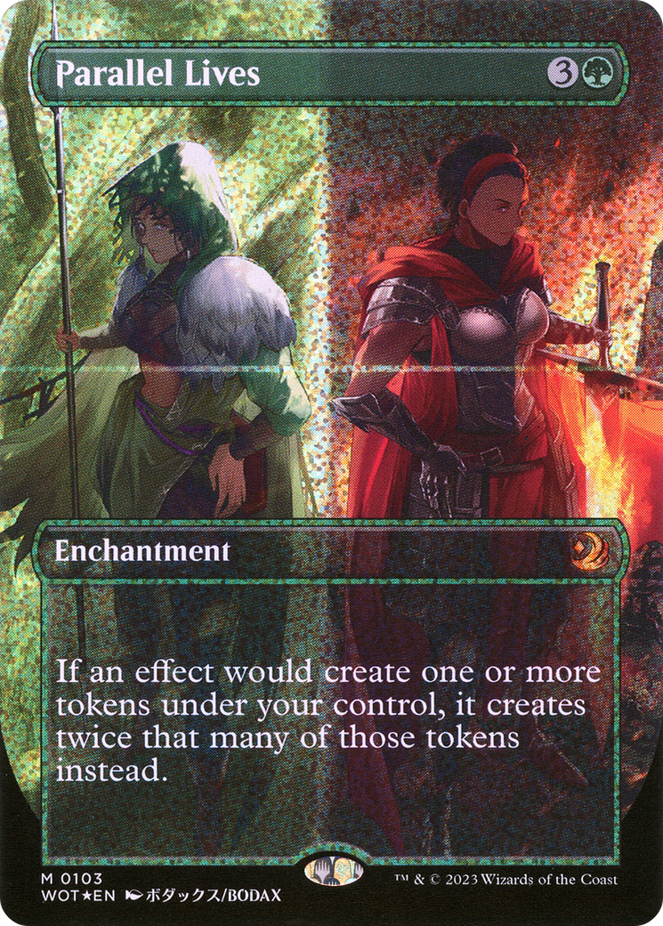 Image of Parallel Lives (Anime Borderless) (Confetti Foil) [Wilds of Eldraine: Enchanting Tales]