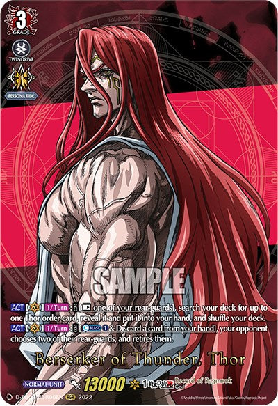 Image of Berserker of Thunder, Thor (D-TB02/RGR09EN) [Record of Ragnarok]