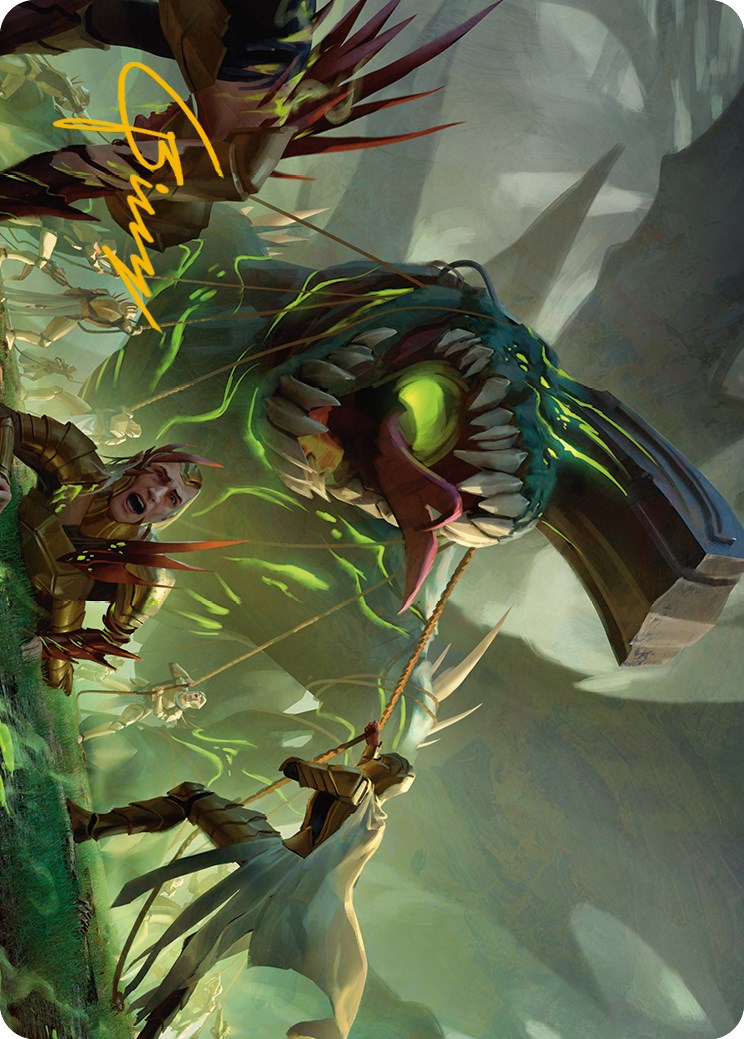 Image of Noxious Assault Art Card (Gold-Stamped Signature) [Phyrexia: All Will Be One Art Series]