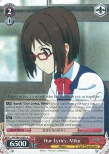 Image of Our Lyrics, Miku (IMC/W41-E051 R) [The iDOLM@STER Cinderella Girls]