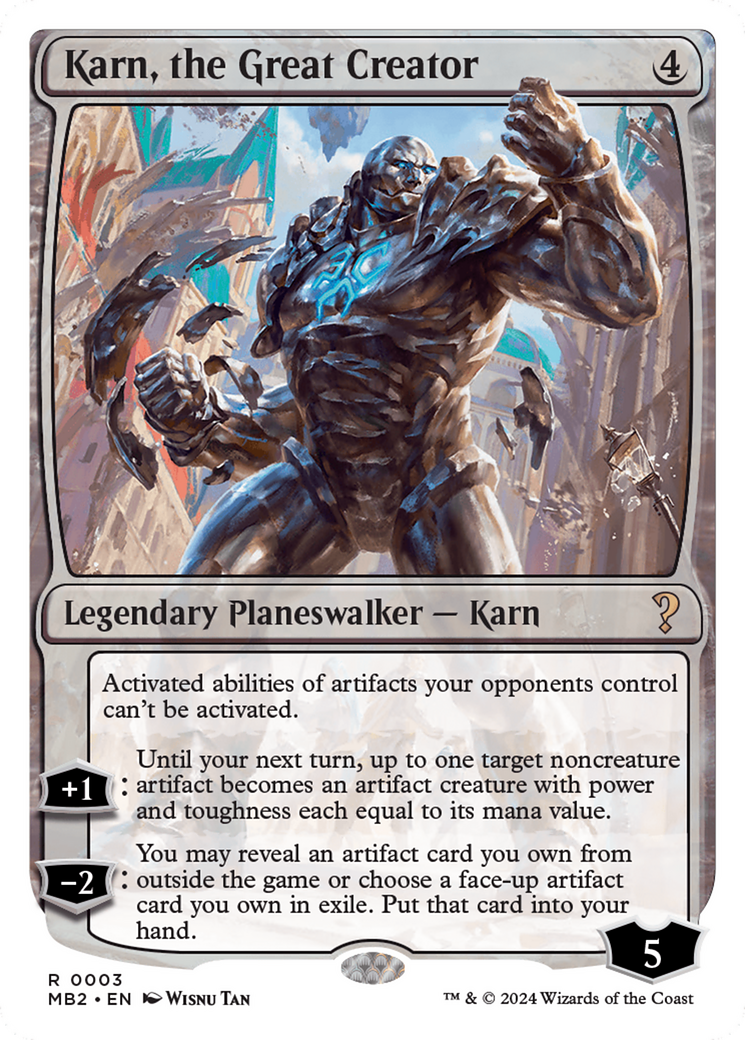 Image of Karn, the Great Creator (White Border) [Mystery Booster 2]