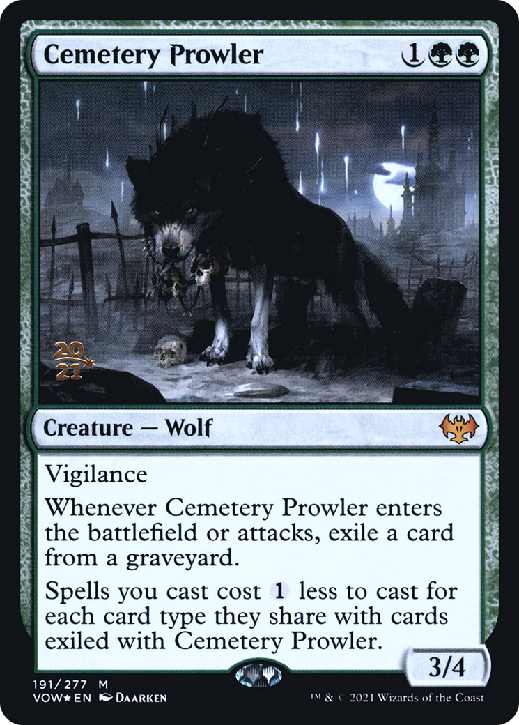 Image of Cemetery Prowler [Innistrad: Crimson Vow Prerelease Promos]
