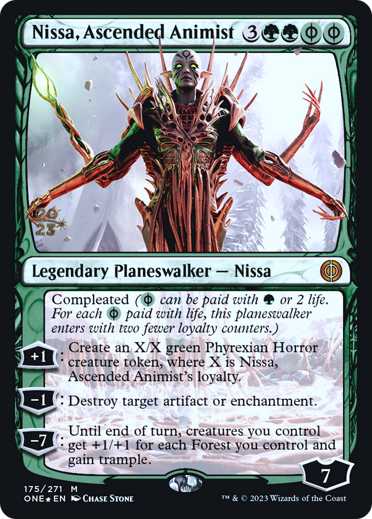 Image of Nissa, Ascended Animist [Phyrexia: All Will Be One Prerelease Promos]