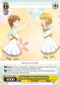 Image of Sakura: Middle School Life (CCS/WX01-014b U) [Cardcaptor Sakura: Clear Card]