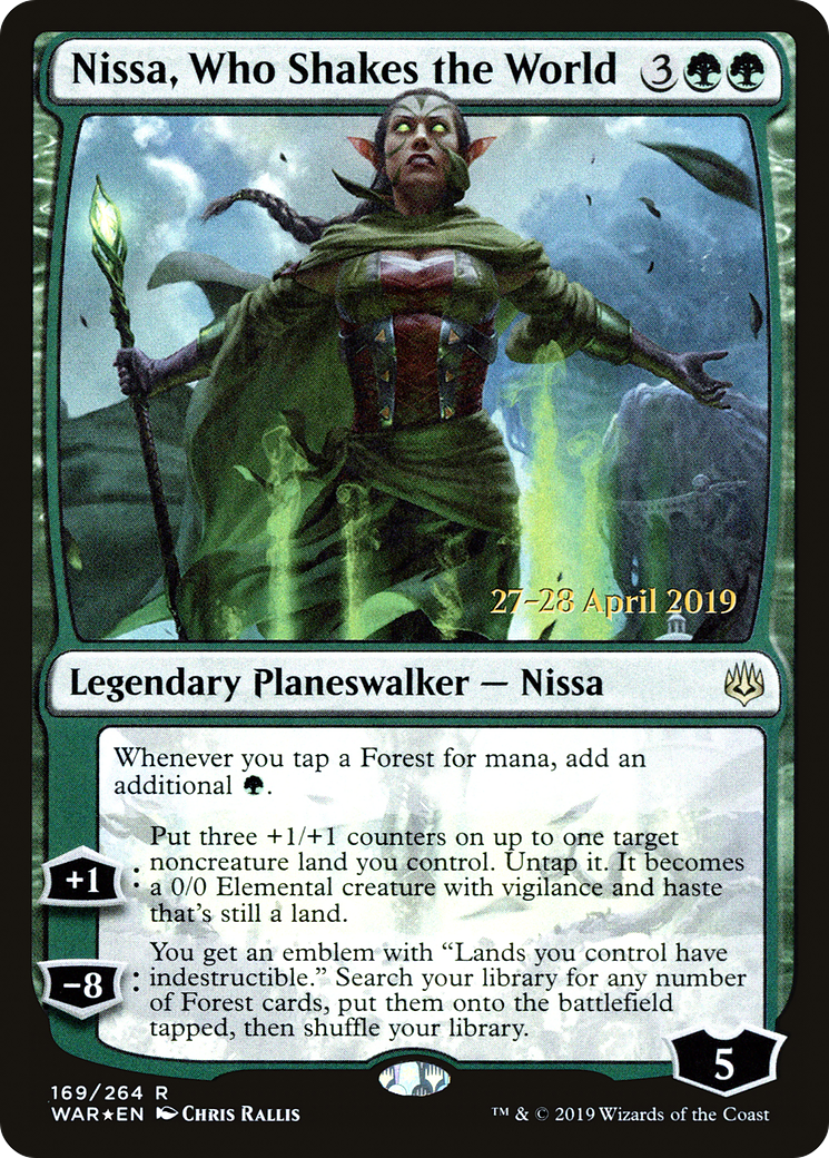Image of Nissa, Who Shakes the World [War of the Spark Prerelease Promos]