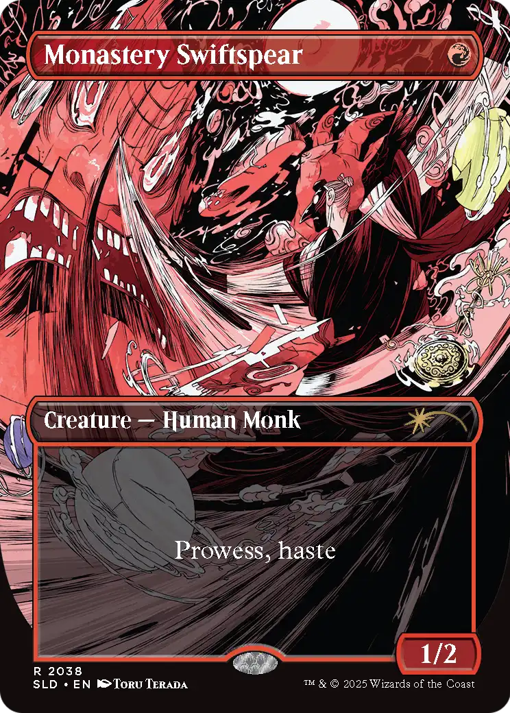 Image of Monastery Swiftspear (SLD-2038) - Secret Lair Drop (Borderless) Foil