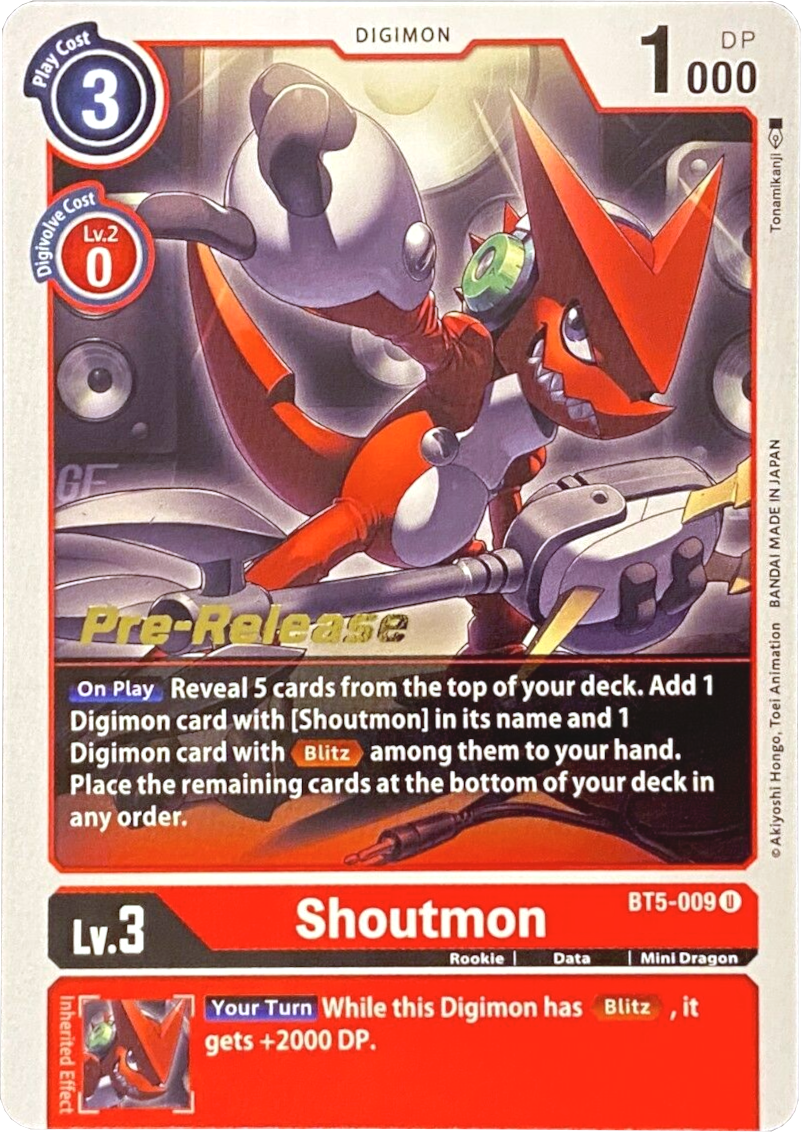 Image of Shoutmon [BT5-009] [Battle of Omni Pre-Release Promos]