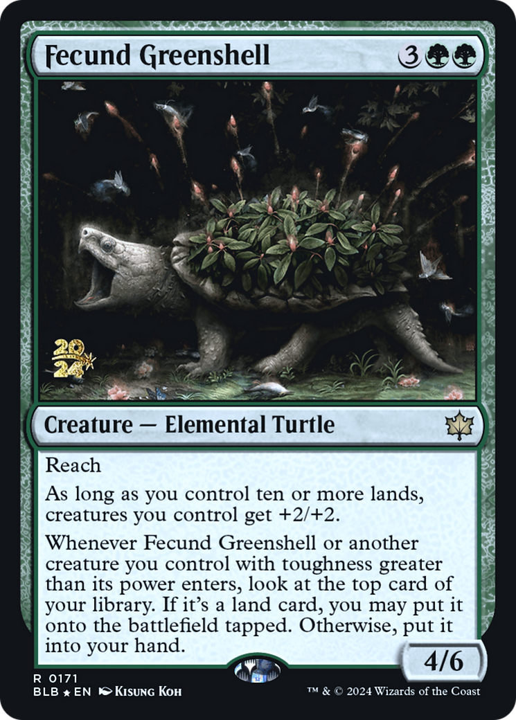Image of Fecund Greenshell [Bloomburrow Prerelease Promos]
