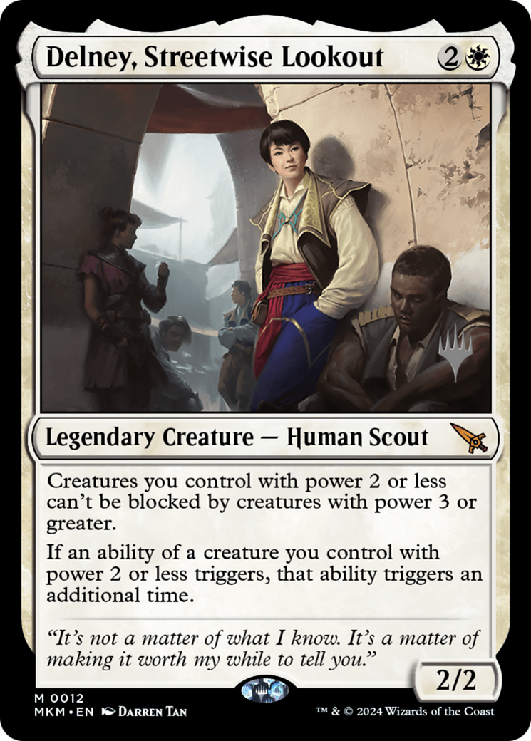 Image of Delney, Streetwise Lookout (Promo Pack) [Murders at Karlov Manor Promos]