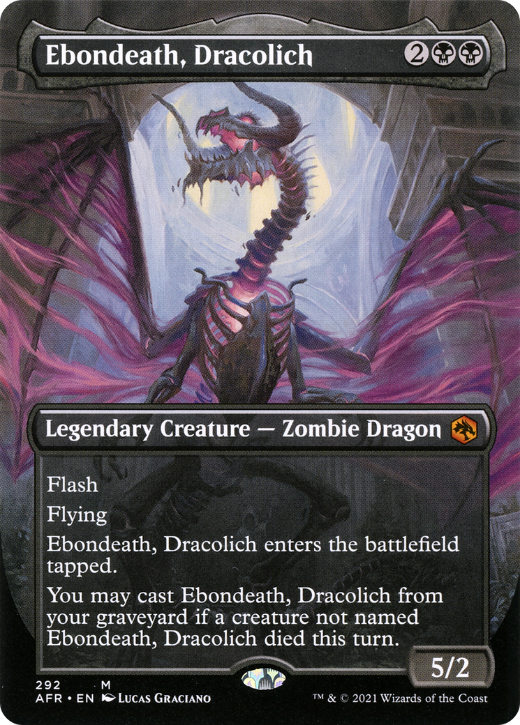Image of Ebondeath, Dracolich (Borderless Alternate Art) [Dungeons & Dragons: Adventures in the Forgotten Realms]