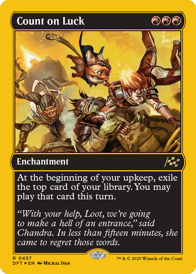 Image of Count on Luck (First-Place Foil) [Aetherdrift]