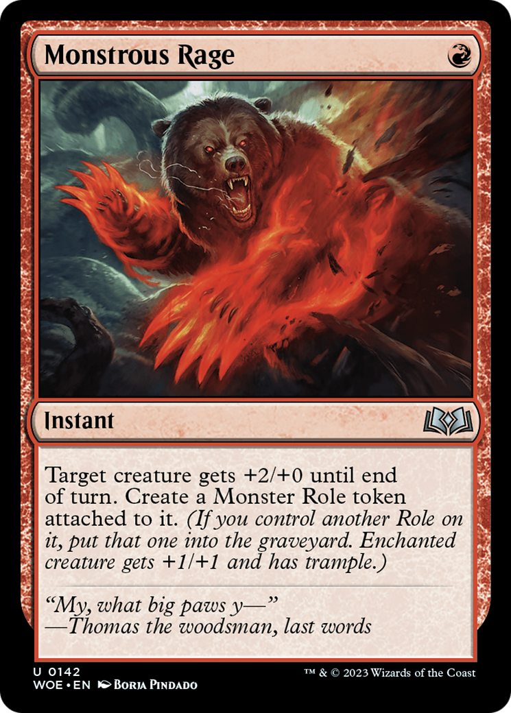 Image of Monstrous Rage [Wilds of Eldraine]