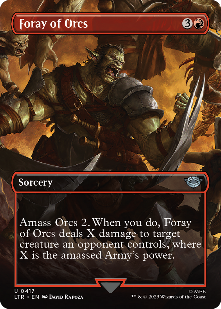 Image of Foray of Orcs (Borderless Alternate Art) [The Lord of the Rings: Tales of Middle-Earth]