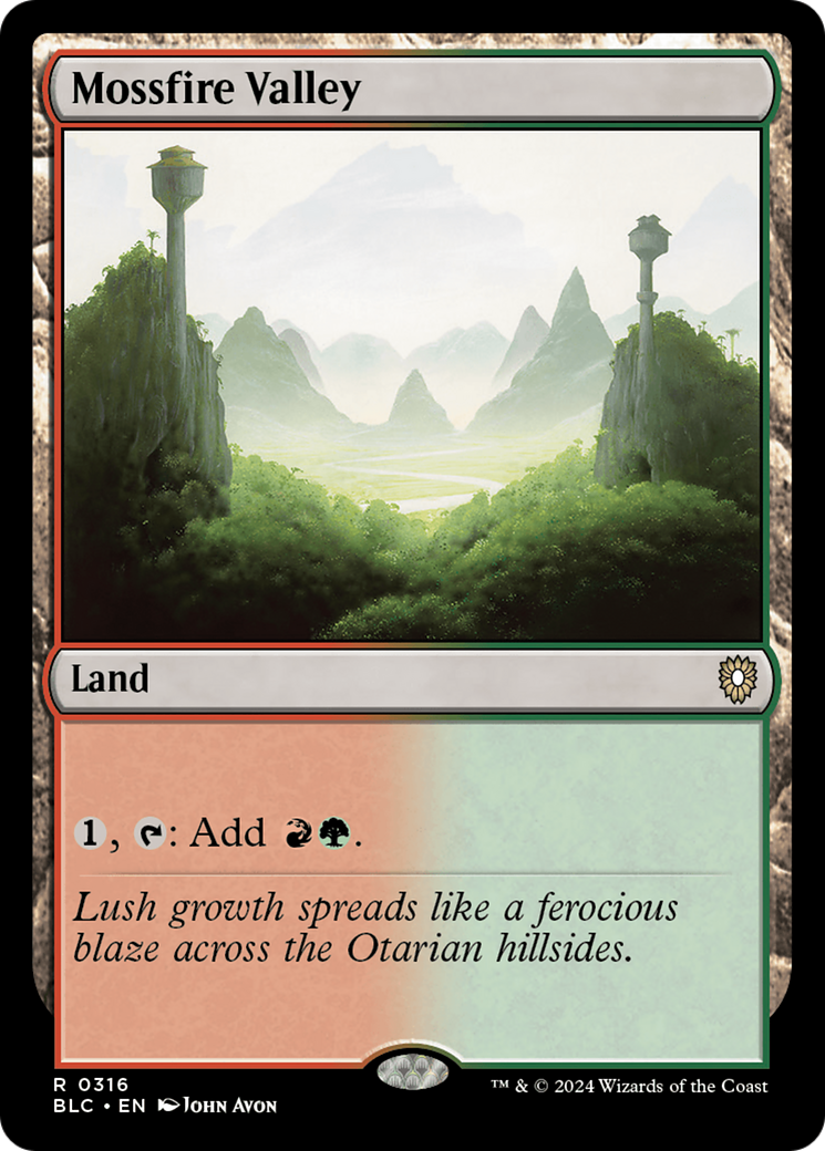 Image of Mossfire Valley [Bloomburrow Commander]