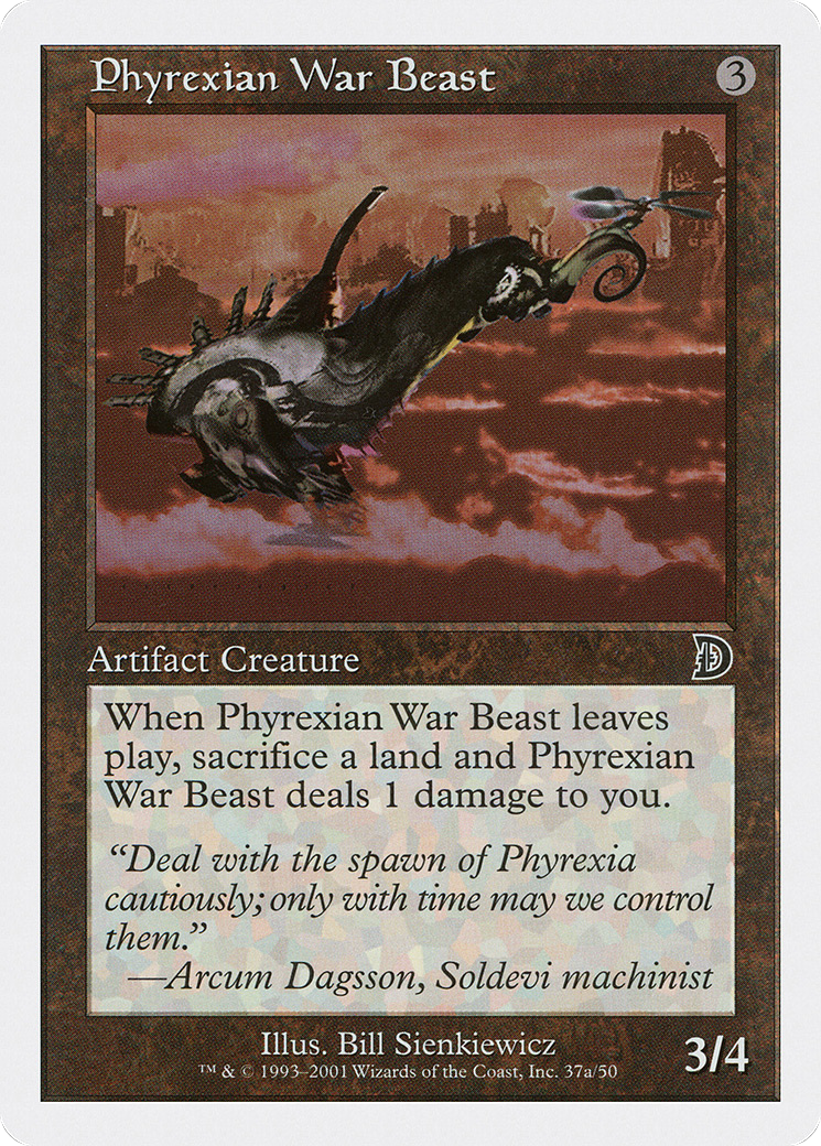 Image of Phyrexian War Beast (Signature on Left) [Deckmasters]