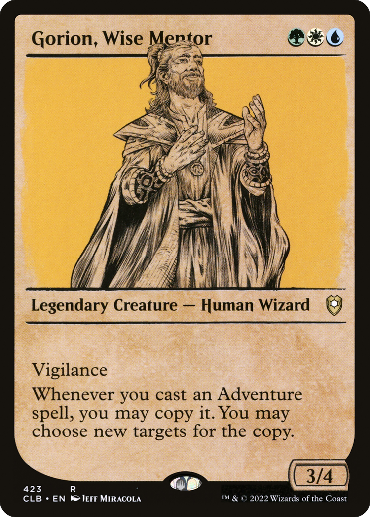 Image of Gorion, Wise Mentor (Showcase) [Commander Legends: Battle for Baldur's Gate]