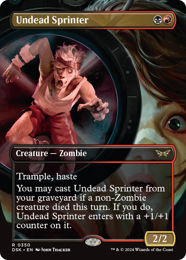 Image of Undead Sprinter (Borderless) [Duskmourn: House of Horror]