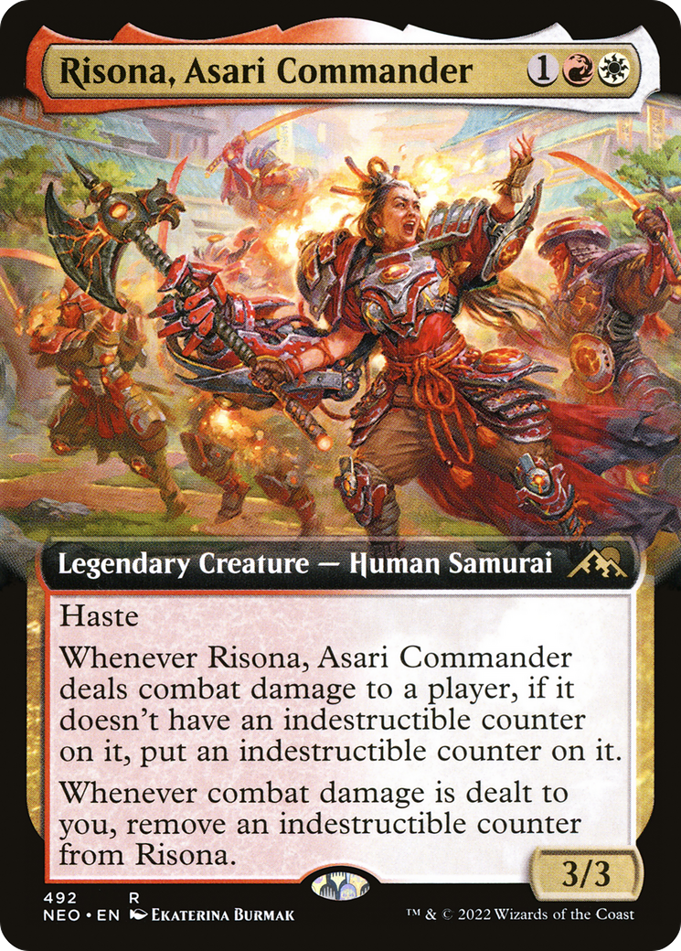 Image of Risona, Asari Commander (Extended Art) [Kamigawa: Neon Dynasty]