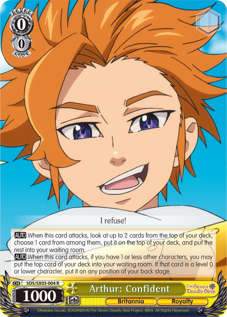 Image of Arthur: Confident (SDS/SX03-004 R) [The Seven Deadly Sins]