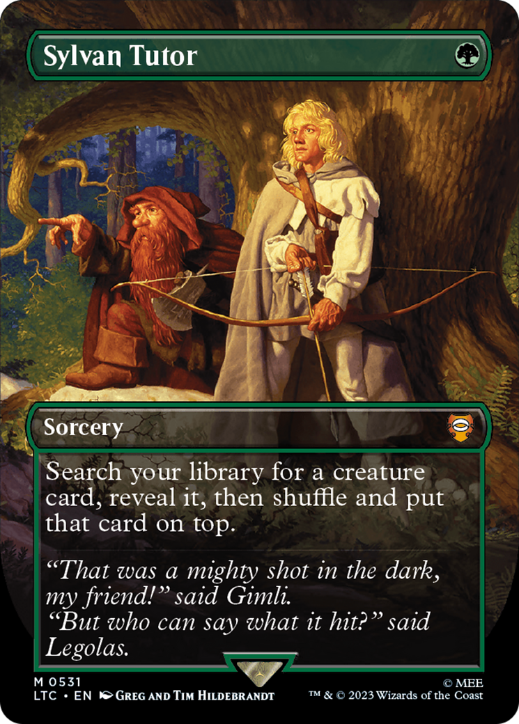Image of Sylvan Tutor (Borderless) [The Lord of the Rings: Tales of Middle-Earth Commander]
