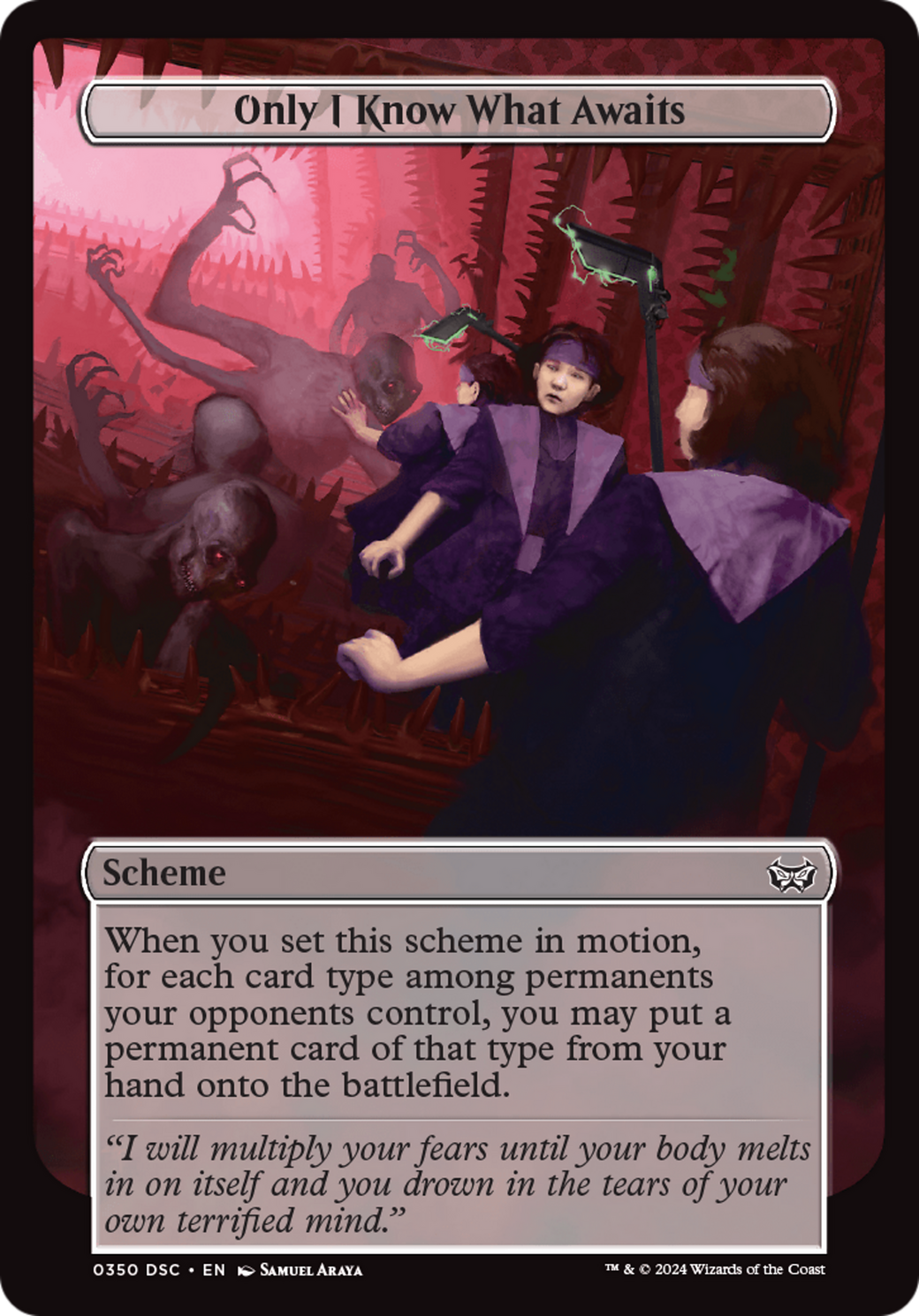 Image of Only I Know What Awaits (Full Art) [Duskmourn: Archenemy]