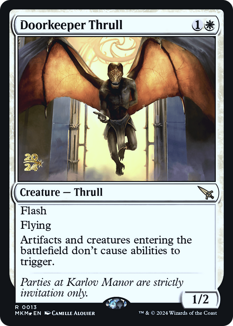 Image of Doorkeeper Thrull [Murders at Karlov Manor Prerelease Promos]