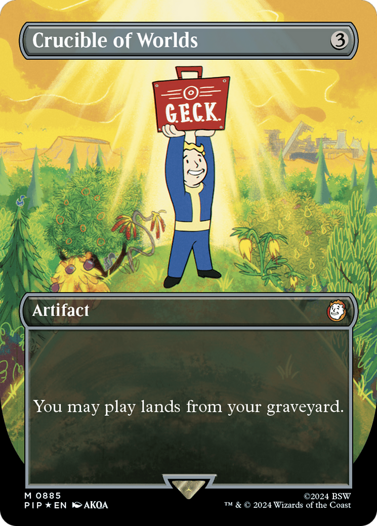 Image of Crucible of Worlds (Borderless) (Surge Foil) [Fallout]