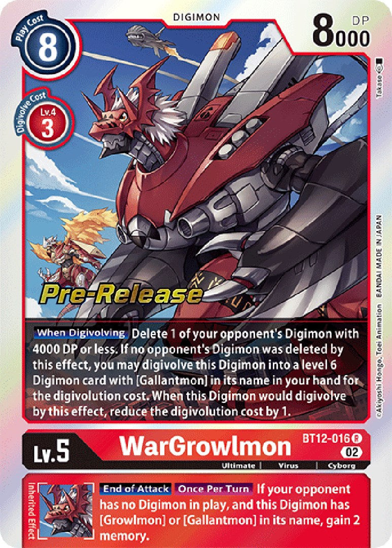 Image of WarGrowlmon [BT12-016] [Across Time Pre-Release Cards]