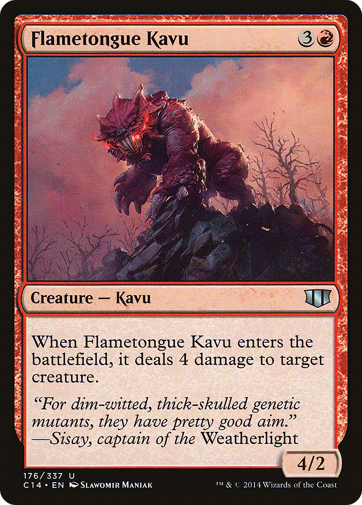 Image of Flametongue Kavu [Commander 2014]