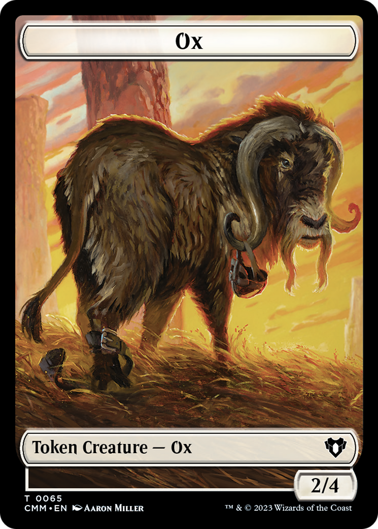 Image of Phyrexian Golem // Ox Double-Sided Token [Commander Masters Tokens]