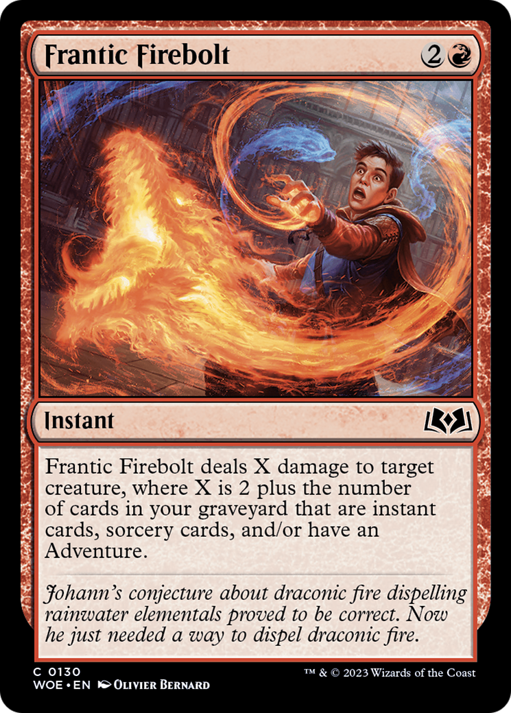 Image of Frantic Firebolt [Wilds of Eldraine]