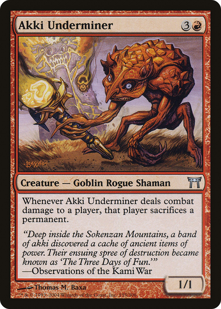 Image of Akki Underminer [Champions of Kamigawa]