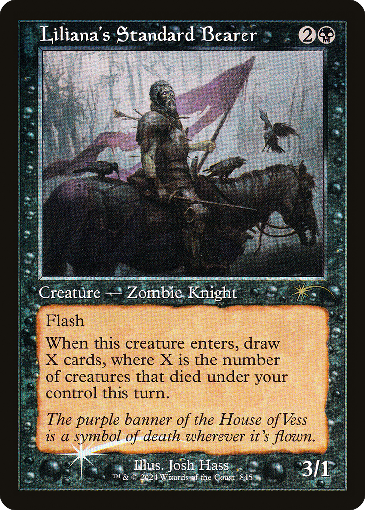 Image of Liliana's Standard Bearer (Retro Frame) [Secret Lair Drop Series]